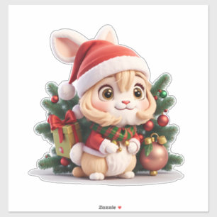 Pegatina Navidades Rabbit-chica
