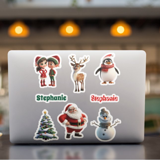 Pegatina Navidades recortan el nombre personalizado animado (Subido por el creador)