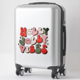 Pegatina Navidades Retro Holly Jolly Vibes Festividades de