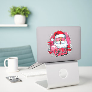 Pegatina Navidades Retro Santa Design Jolly Santa Claus