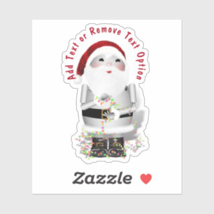 Pegatina Navidades Robot Santa Claus