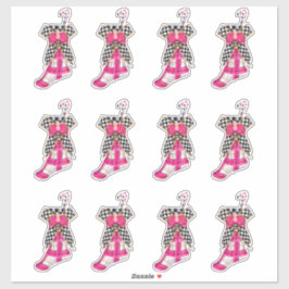 Pegatina Navidades rosados Candy Canes Xmas Cheques de rema