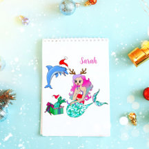 Navidades Sirena abriendo regalos