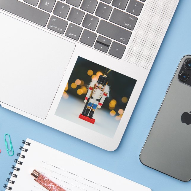 Pegatina Navidades SlipperyOrnamento figurio nutcracker de  (Ordenado portátil con iPhone)