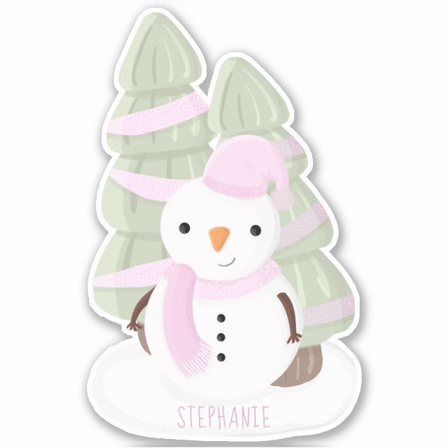 Pegatina Navidades Snowman (Anverso)