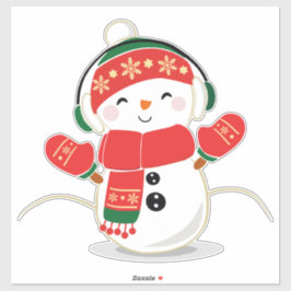 Pegatina Navidades Snowman