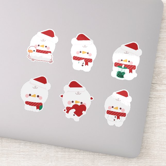 Pegatina Navidades Snowman (Detalle)
