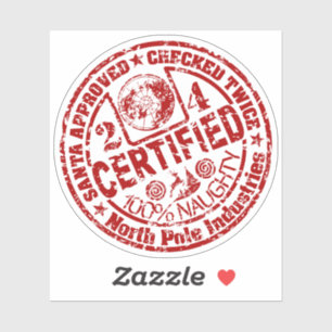 Pegatina navidades "traviesos certificados"