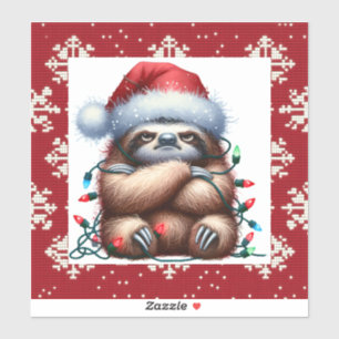 Pegatina Navidades traviesos iluminan Sloth