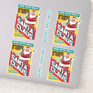 Pegatina Navidades una noche sólo Papá Noel en persona