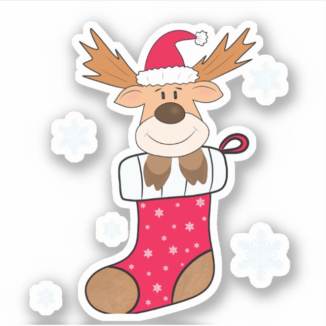 Pegatina Navidades venados (Anverso)