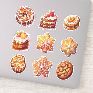 Pegatina Navidades Xmas Gingerbread Cookies Set de 9