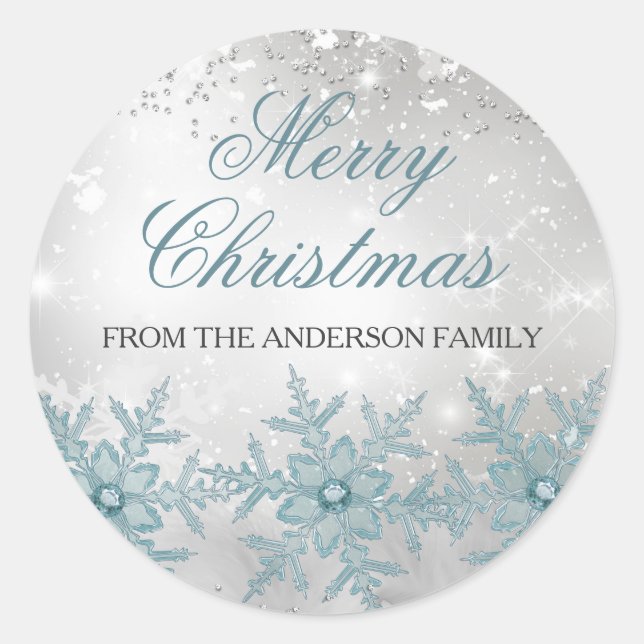 Pegatina navideña Crystal Snowflake (Anverso)