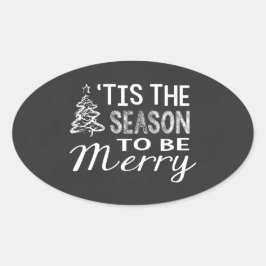 Pegatina navideña de pizarra