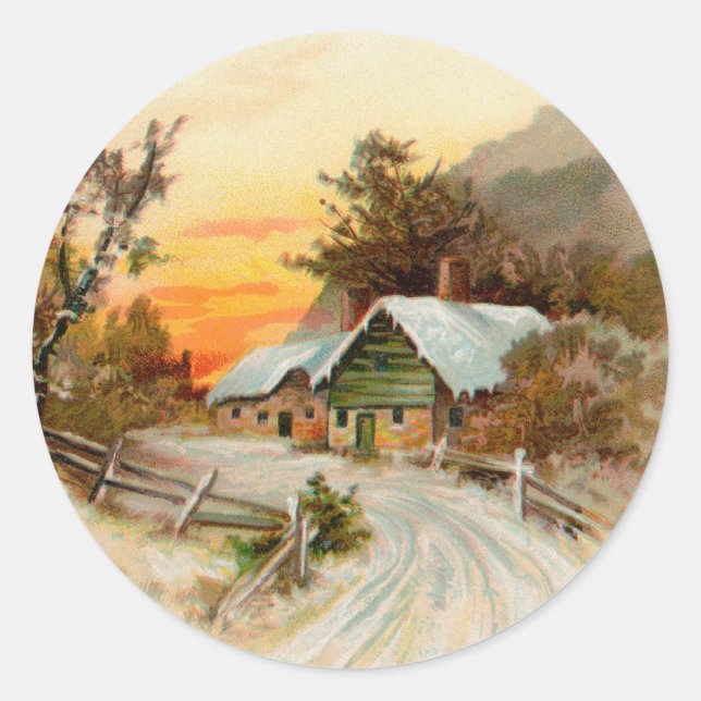 Pegatina navideña de Victoria (Anverso)