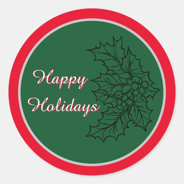 Pegatina navideña festiva (Anverso)