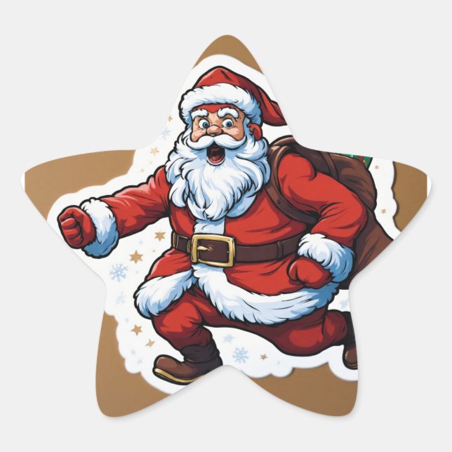 Pegatina navideña festiva de Jolly Pegatina Wonder (Anverso)