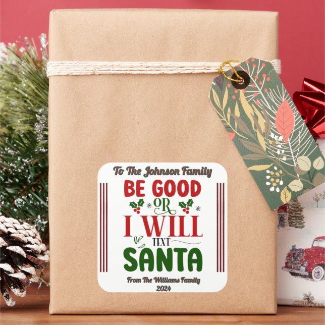 Pegatina navideña festiva para difundir alegría y  (Vacaciones)