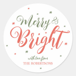 Pegatina navideña fresca y brillante