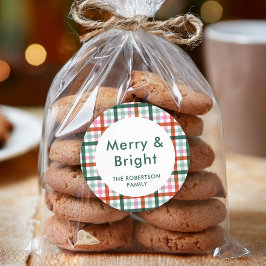 Pegatina navideña fresca y brillante personalizada