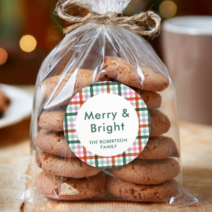 Pegatina navideña fresca y brillante personalizada