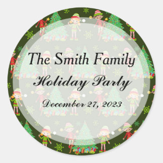 Pegatina navideña personalizada