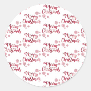 Pegatina navideña roja