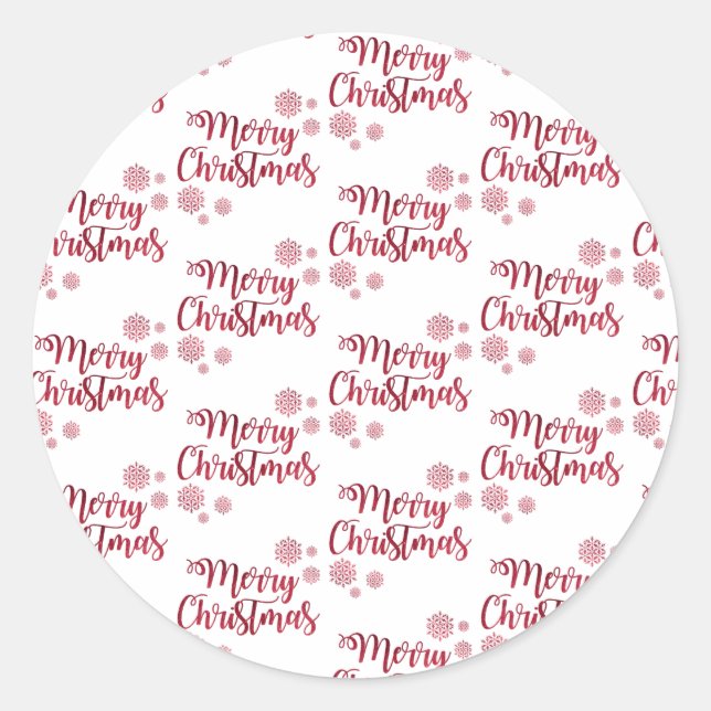 Pegatina navideña roja (Anverso)