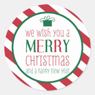 Pegatina navideño de las audaces franjas