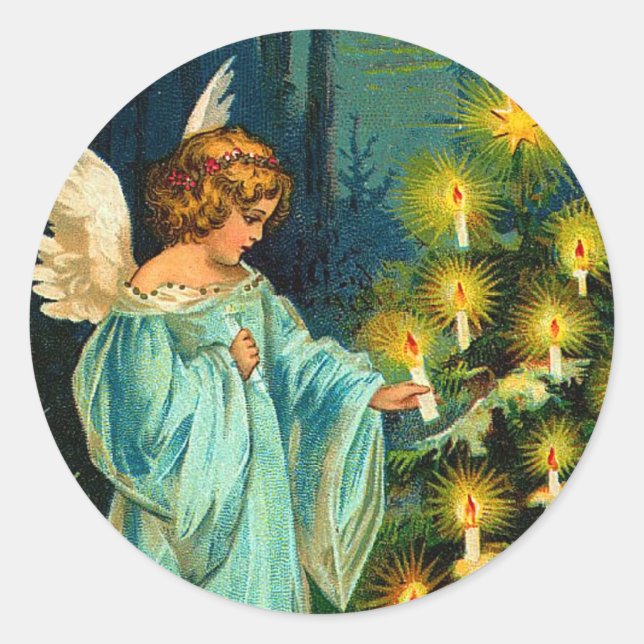 Pegatina navideño vintage (Anverso)