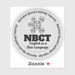 Pegatina NBCT Teacher English como nuevo idioma