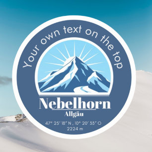 Pegatina Nebelhorn Allgäu Alemania decoración de recuerdo