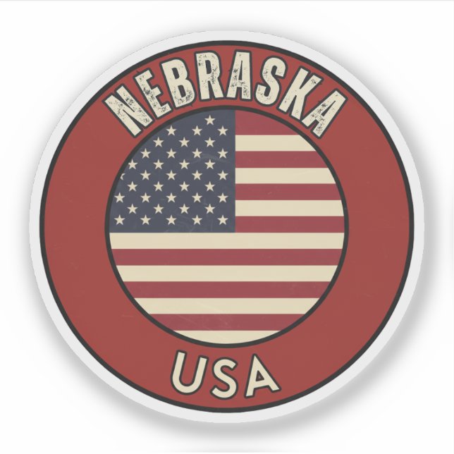 Pegatina Nebraska Cornhusker State Gif  (Anverso)