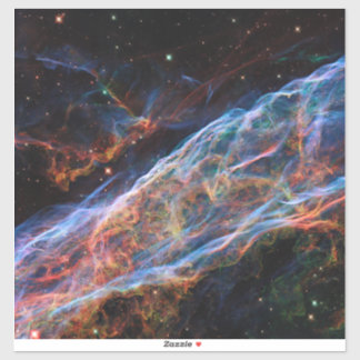 Pegatina Nebulosa Veil Supernova remite telescopio Hubble