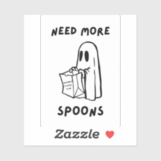 Pegatina 'Need More Spoons' Funny Spoonie Community Sticker