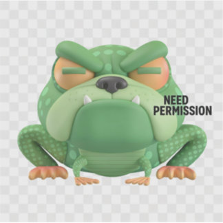 PEGATINA NEED PERMISSION
