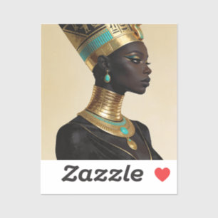 Pegatina Nefertiti Regresa — Antigua Reina Africana Egipcia
