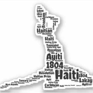 Pegatina Neg Mawon Haitiano Shapecloud Black | Neg Marron H