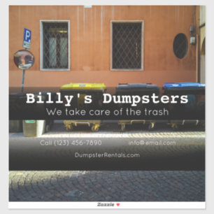 Pegatina Negocio de publicidad de vehículos de la empresa d