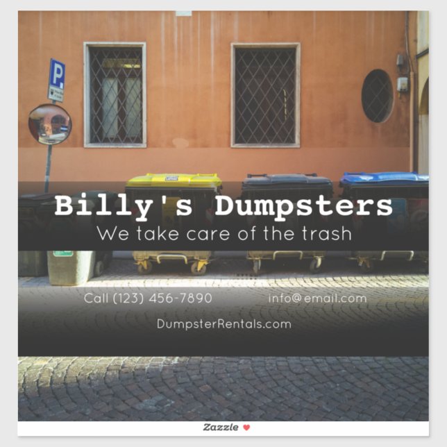 Pegatina Negocio de publicidad de vehículos de la empresa d (Hoja)