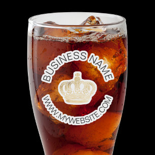 Pegatina Negocio de sitios web de nombres de coronas de oro