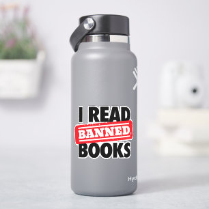 Pegatina Negrita “Leí Libros Prohibidos” Librero