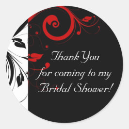 Pegatina negro, blanco, rojo Personalizado de giro