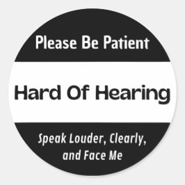 Pegatina negro clásico difícil de escuchar