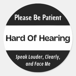 Pegatina negro clásico difícil de escuchar