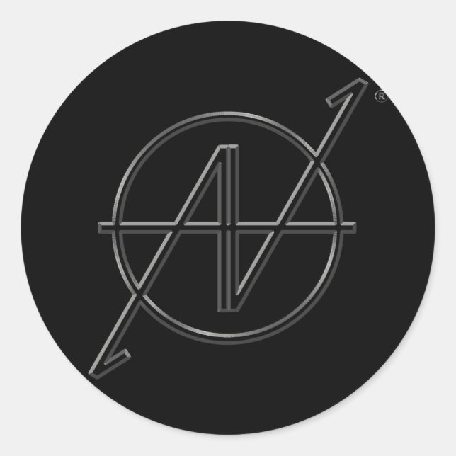 PEGATINA negro con logotipo AV 09 (Anverso)