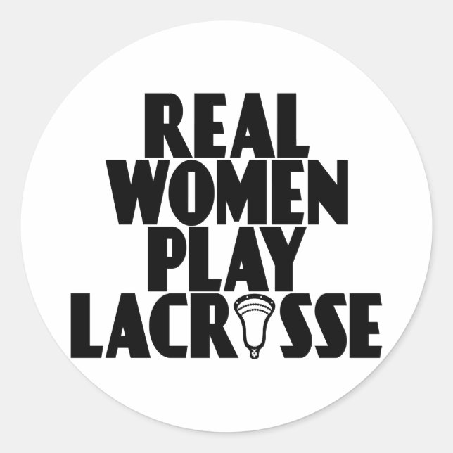 Pegatina negro de Lacrosse Smack RealWoMen (Anverso)