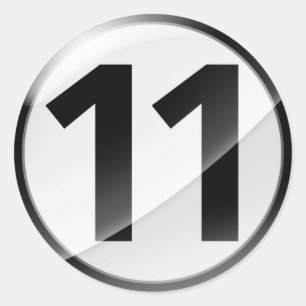Pegatina negro número 11