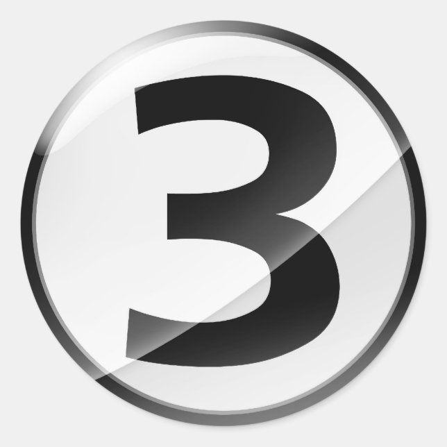 Pegatina negro número 3 (Anverso)