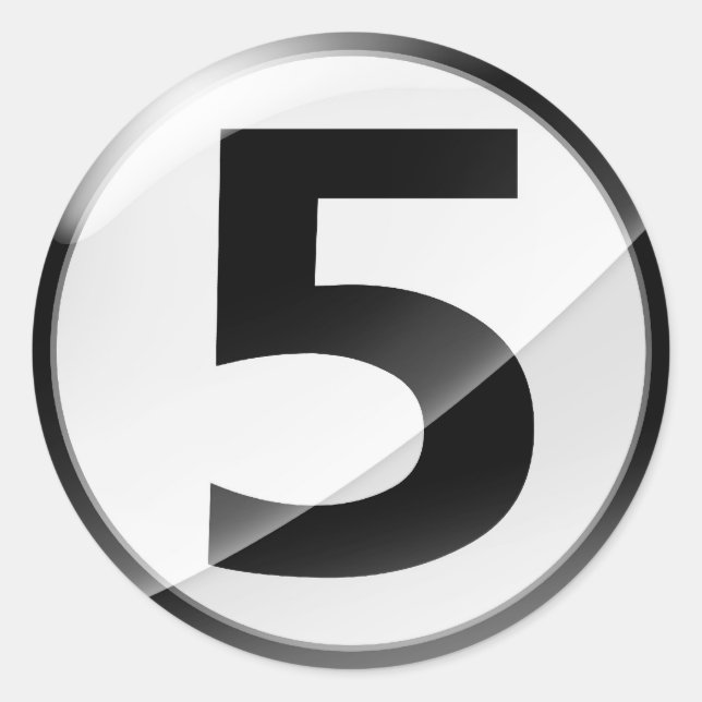 Pegatina negro número 5 (Anverso)